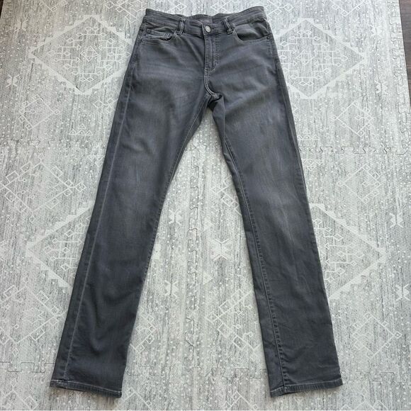 DL1961 Russel Gray Starship Slim Straight Stretchy Minimalist Jeans Size 29x34 - Picture 1 of 15